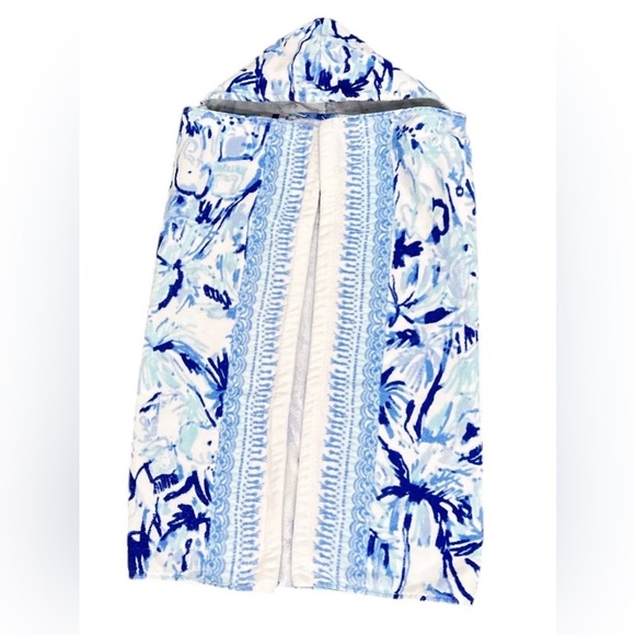 Lilly Pultizer for pottery barn blues hooded swim towel wrap coverup one size - Picture 1 of 6